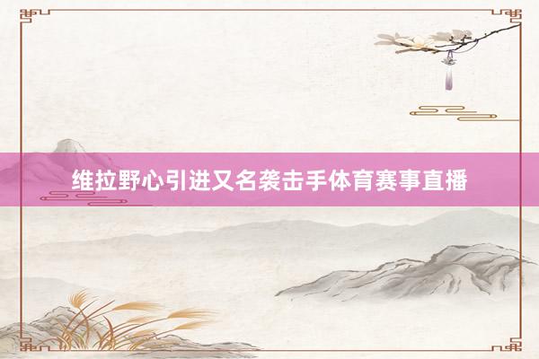维拉野心引进又名袭击手体育赛事直播