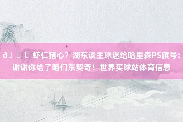 😜虾仁猪心？湖东谈主球迷给哈里森PS旗号：谢谢你给了咱们东契奇！世界买球站体育信息