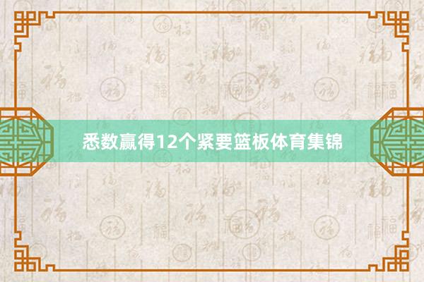 悉数赢得12个紧要篮板体育集锦