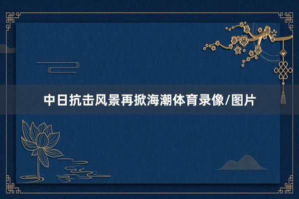 中日抗击风景再掀海潮体育录像/图片