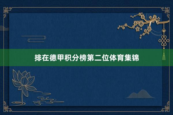 排在德甲积分榜第二位体育集锦