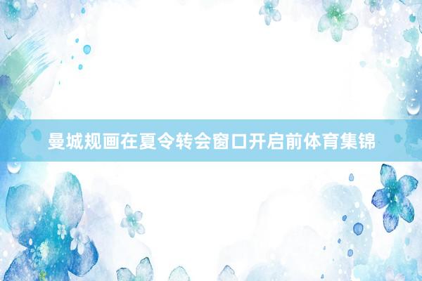 曼城规画在夏令转会窗口开启前体育集锦