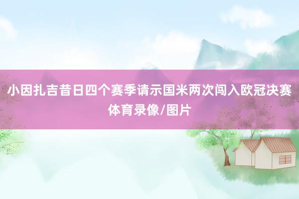 小因扎吉昔日四个赛季请示国米两次闯入欧冠决赛体育录像/图片