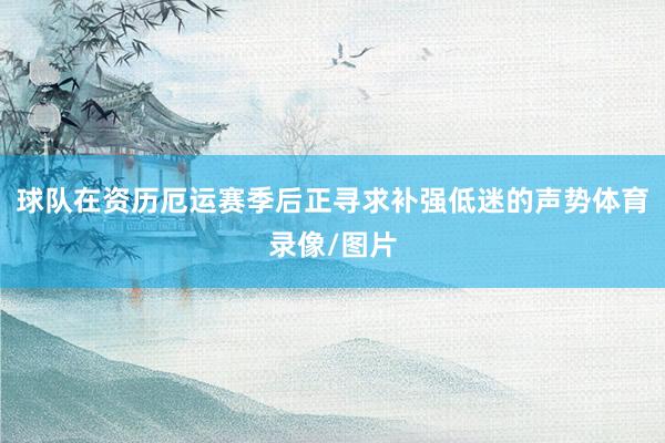 球队在资历厄运赛季后正寻求补强低迷的声势体育录像/图片