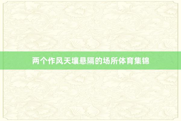 两个作风天壤悬隔的场所体育集锦