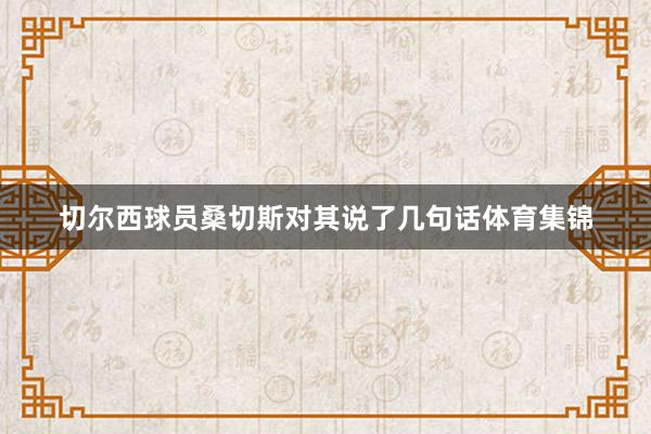 切尔西球员桑切斯对其说了几句话体育集锦