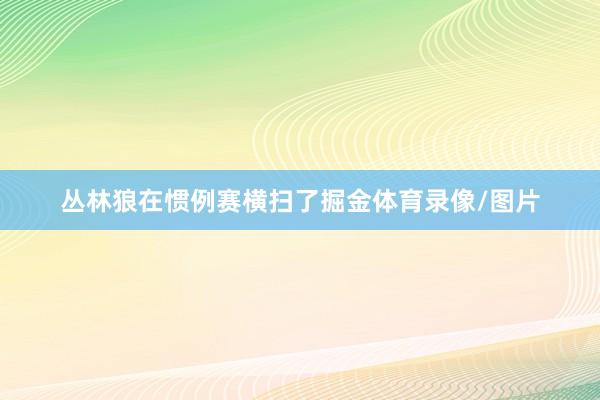 丛林狼在惯例赛横扫了掘金体育录像/图片