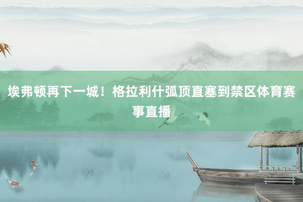 埃弗顿再下一城！格拉利什弧顶直塞到禁区体育赛事直播