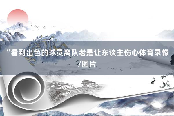 “看到出色的球员离队老是让东谈主伤心体育录像/图片