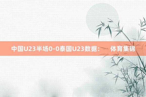 中国U23半场0-0泰国U23数据：    体育集锦