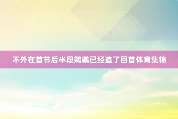 不外在首节后半段鹈鹕已经追了回首体育集锦