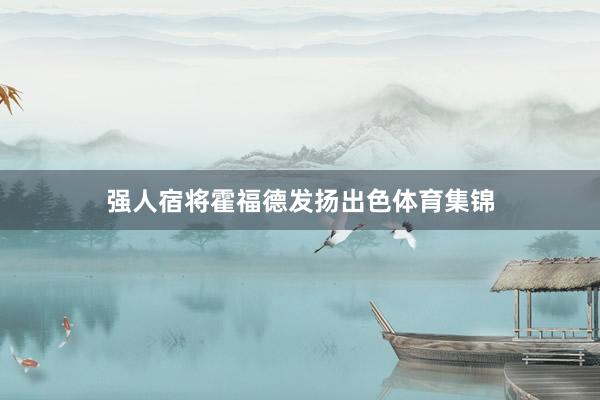 强人宿将霍福德发扬出色体育集锦