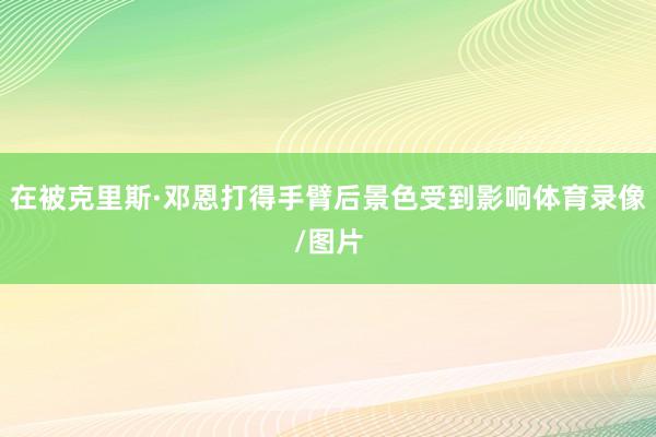 在被克里斯·邓恩打得手臂后景色受到影响体育录像/图片