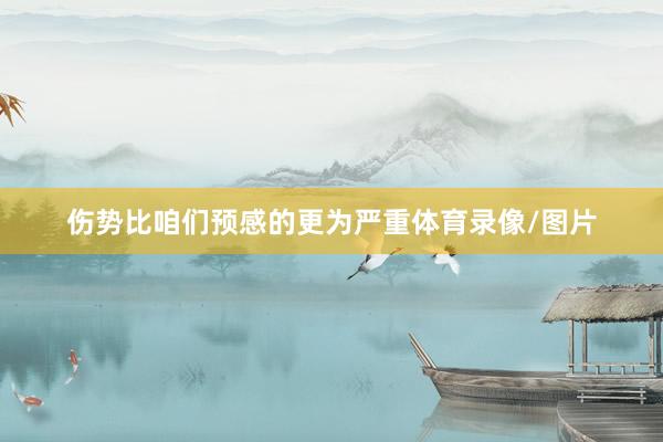伤势比咱们预感的更为严重体育录像/图片