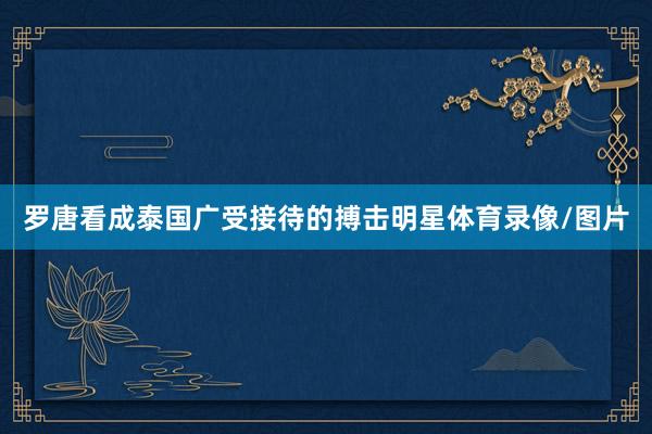 罗唐看成泰国广受接待的搏击明星体育录像/图片