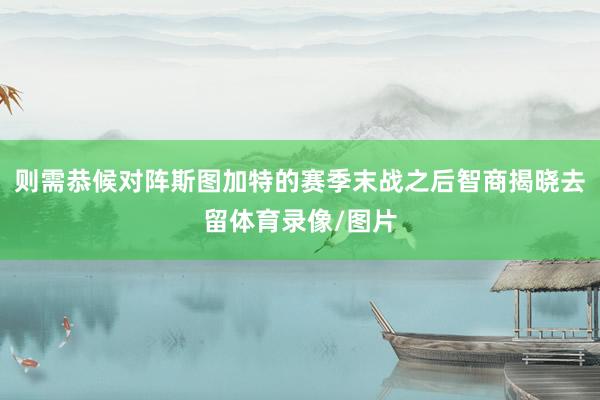 则需恭候对阵斯图加特的赛季末战之后智商揭晓去留体育录像/图片