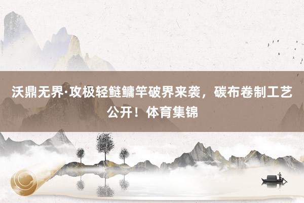 沃鼎无界·攻极轻鲢鳙竿破界来袭,碳布卷制工艺公开!体育集锦