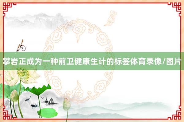 攀岩正成为一种前卫健康生计的标签体育录像/图片