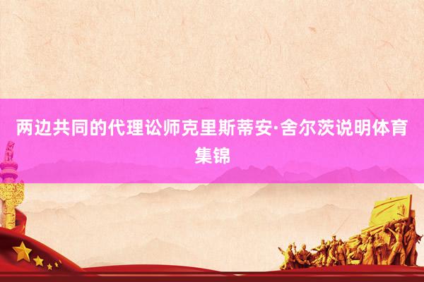 两边共同的代理讼师克里斯蒂安·舍尔茨说明体育集锦